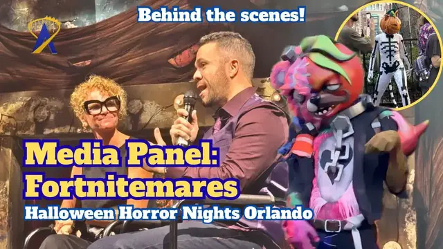 Video thumbnail for Fortnite at Halloween Horror Nights, Universal Creative Talks Fortnitemares At Media Event - HHN 35