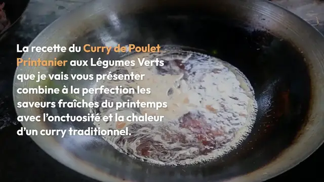 Video thumbnail for Curry de Poulet Printanier aux Légumes Verts