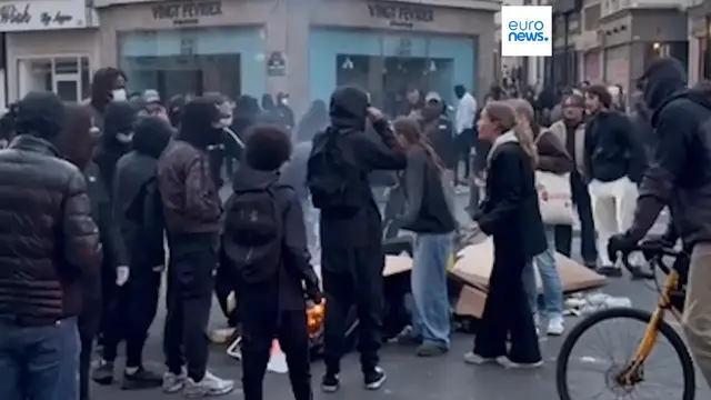 Video thumbnail for Tensions remain high in Paris after violent protests across France