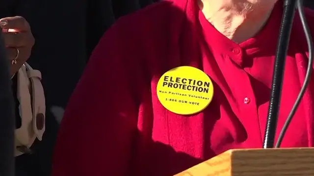 Video thumbnail for Elected officials, voting rights groups highlight voter security