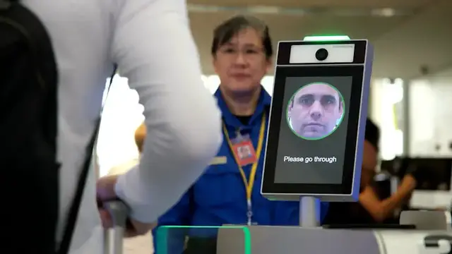 Video thumbnail for Newark Airport rolls out face-scan security lanes with streamlined ID checks