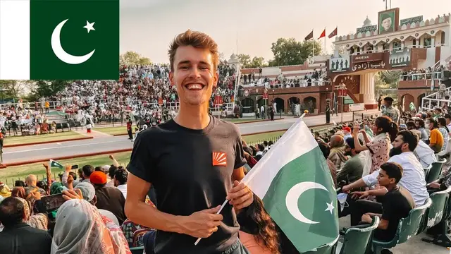 'Video thumbnail for CROSSING INTO PAKISTAN INDIA/PAKISTAN WAGHA BORDER'