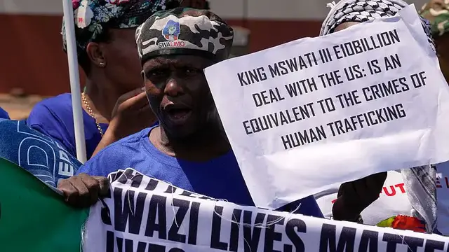 'Video thumbnail for Eswatini protesters rally at US Embassy over deportation deal'