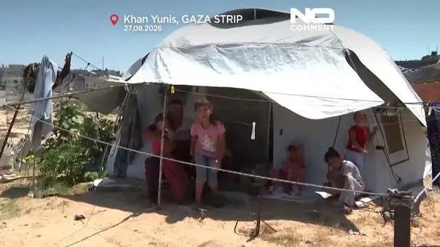 Video thumbnail for Israeli strikes hit Gaza shelters, killing four amid deteriorating camp conditions