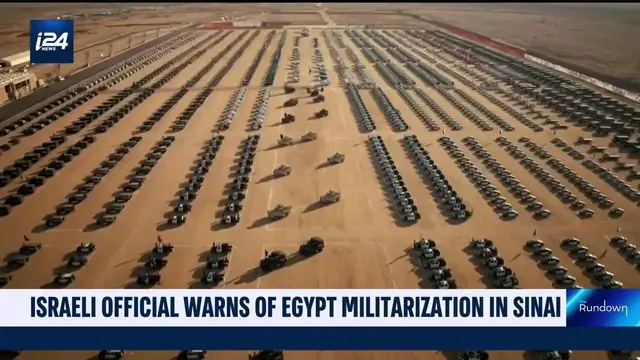'Video thumbnail for Israeli official warns Egypt militarization of Sinai violates peace'