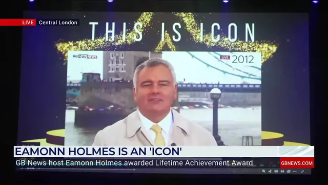 'Video thumbnail for Watch moment Eamonn Holmes is presented with Lifetime Achievement gong at prestigious award ceremony'