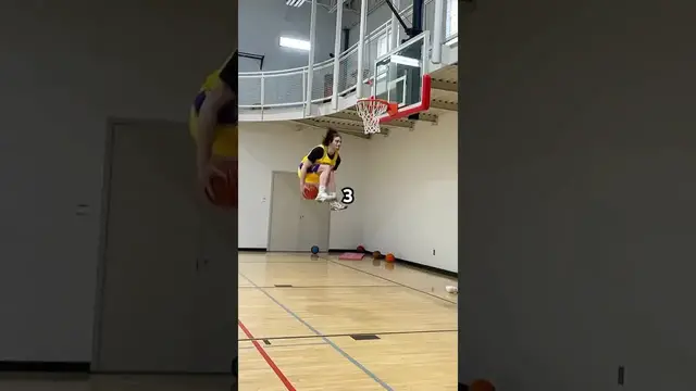 'Video thumbnail for travis reynolds: insane basketball dunks challenge! standard vs 12ft rim'
