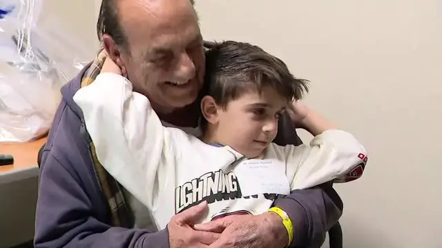 Video thumbnail for 5-year-old ‘Dr. Chase’ reunites with grandfather he comforted through medical crisis in Merrick