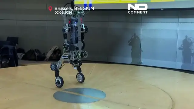 Video thumbnail for AI-powered robots showcased at European Parliament in Brussels