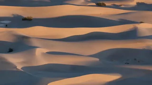 Video thumbnail for US: DRONE - Mesquite Flat Sand Dunes during heat wave in Death Valley.
