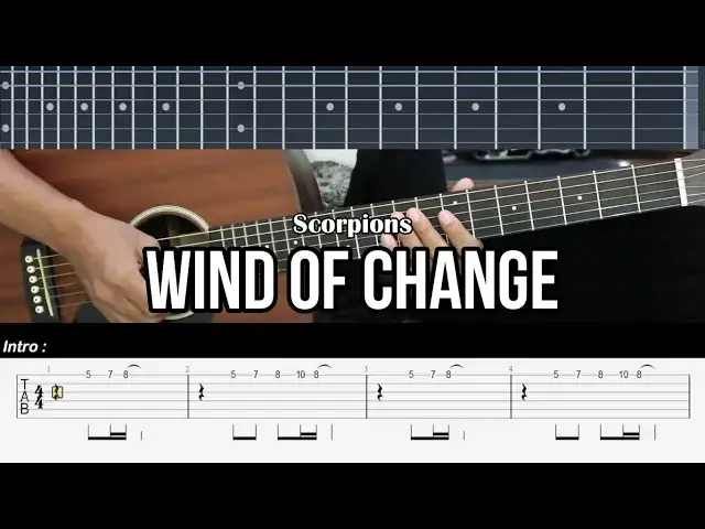 'Video thumbnail for Wind Of Change - Scorpions | EASY Guitar Lessons TAB - Guitar Tutorial'