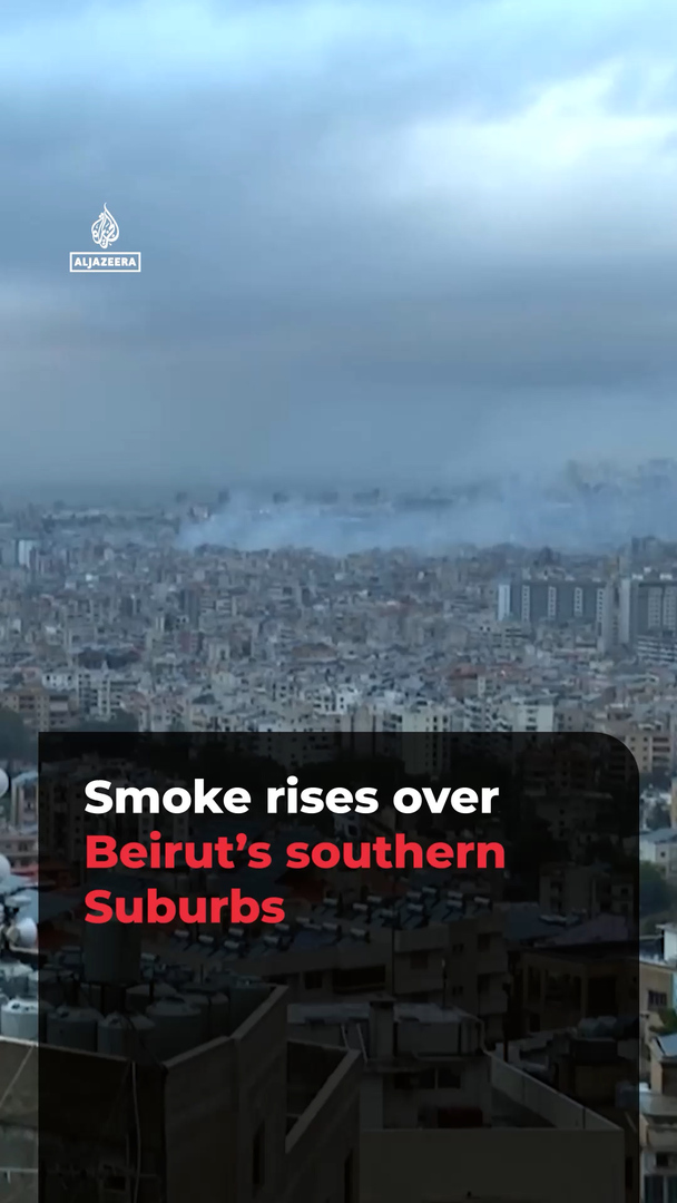 Video thumbnail for Smoke rises over Beirut's southern suburbs