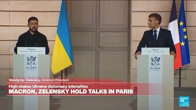 Video thumbnail for REPLAY : Emmanuel Marcon and Volodymyr Zelensky's joint address in Paris