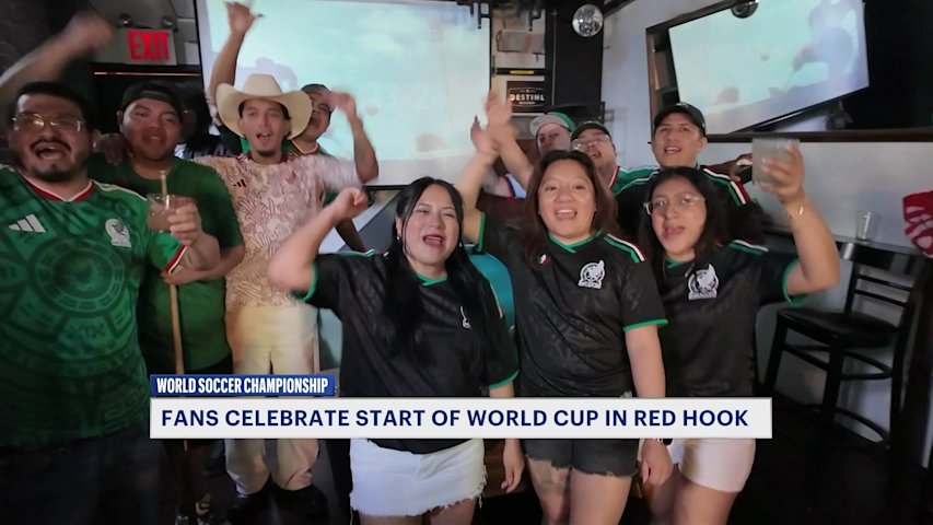 Video thumbnail for Soccer fans kick off World Cup at Alma in Red Hook
