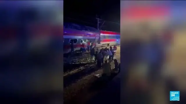 Video thumbnail for Trains collide in southern Spain, killing dozens