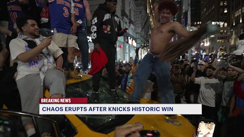 Video thumbnail for Multiple people taken into custody after Knicks game 4 win
