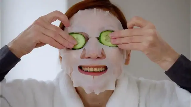 Video thumbnail for 30+ Woman Applying Face Mask |  Woman Putting Facial Masks for Skincare
