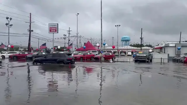 Video thumbnail for US: Tropical Storm Arthur Remnants Trigger Flooding in Southeast Louisiana.