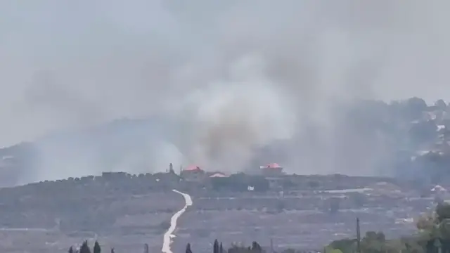 Video thumbnail for Lebanon: Israeli artillery shells the town of Bani Hayyan in southern Lebanon.