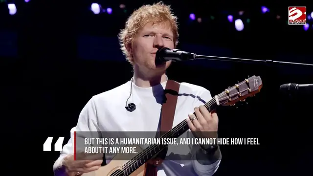 Video thumbnail for Ed Sheeran opens Philadelphia show by directly addressing row over Palestine he has found himself embroiled in.