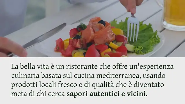 Video thumbnail for La bella vita: