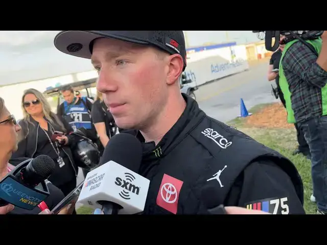 'Video thumbnail for Tyler Reddick Says Shove from Harvick not Aggressive; Feels Lack of Drafting Practice Caused Crash'