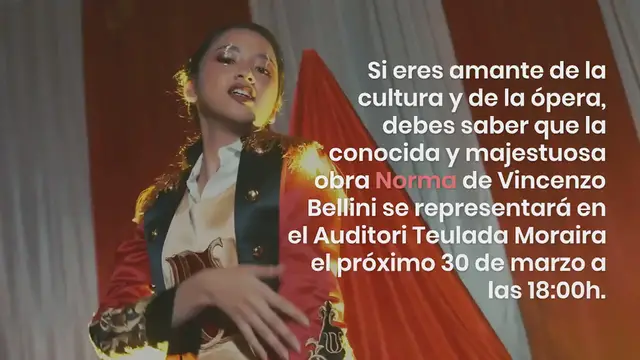 Video thumbnail for La destacada Ópera Norma, de Bellini, llega a Auditori Teulada Moraira este fin de semana para hacer vibrar a sus espectadores: