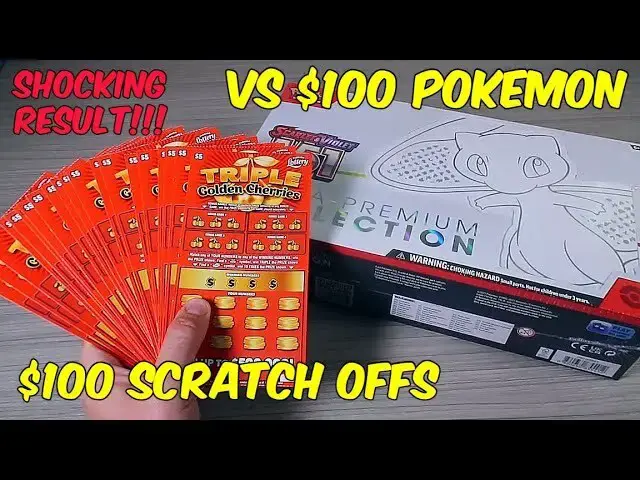Video thumbnail for I Bought $100 Lottery Scratch Offs Vs $100 Pokémon 151 Ultra Premium Collection Box