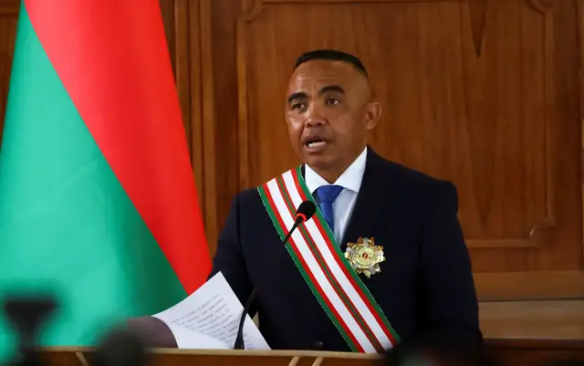 'Video thumbnail for Military leader sworn in as Madagascar’s new president'