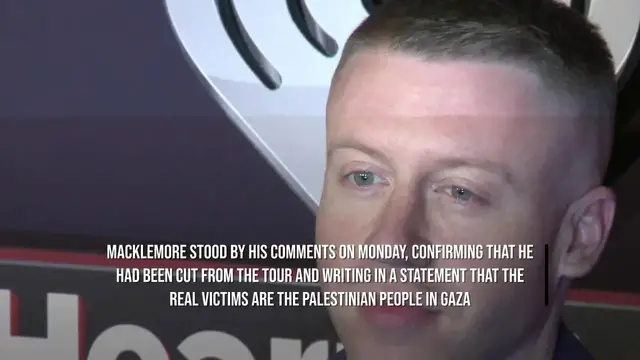Video thumbnail for NEWS OF THE WEEK: Macklemore dropped from Ed Sheeran tour after 'Free Palestine' speech.