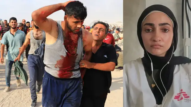 'Video thumbnail for MSF clinics in Gaza City report daily mass casualties from Israeli attacks, aid site shootings'