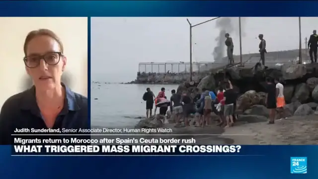 Video thumbnail for Ceuta: Most migrants have returned to Morocco, 57 died crossing the border