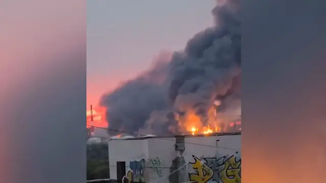 'Video thumbnail for Moscow claims dozens of Ukrainian drones downed; Russian oil refineries hit'