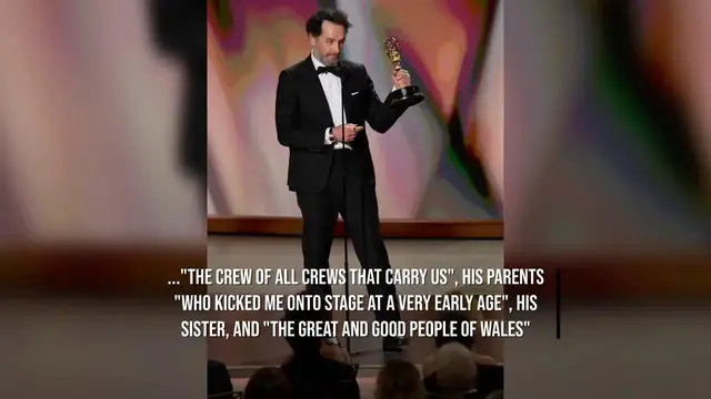 Video thumbnail for NEWS OF THE WEEK: Matthew Rhys becomes first person to win two Lead Actor Emmys in one night.