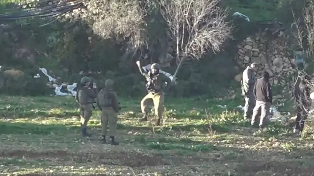 Video thumbnail for Israeli soldier dances as homes demolished in occupied West Bank