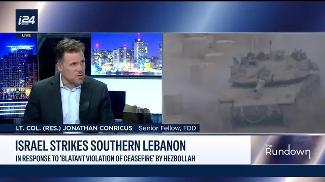 Video thumbnail for In response to 'blatant ceasefire violations,' IDF strikes Hezbollah targets in Lebanon