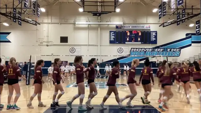 'Video thumbnail for Menlo-Atherton High School Volleyball vs Valley Christian Volleyball Game [Varsity]'
