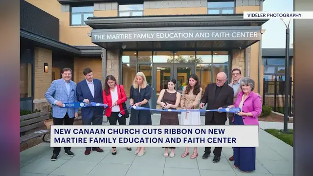Video thumbnail for New Canaan parish holds ribbon-cutting for Martire Family Education and Faith Center