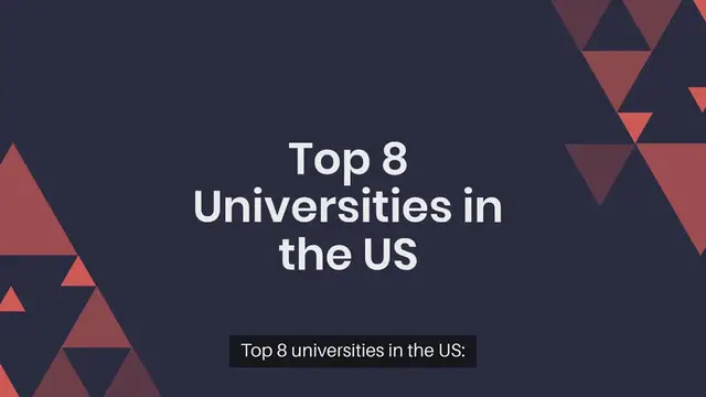 Video thumbnail for Top 8 Universities in the US