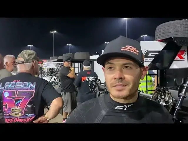 Video thumbnail for Kyle Larson Talks Incredible Rally From 22nd to 5th in Thursday's Knoxville Nationals Prelim Night