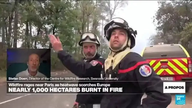 Video thumbnail for 'We will never eliminate the risk of fire completely', expert says as wildfire rages south of Paris