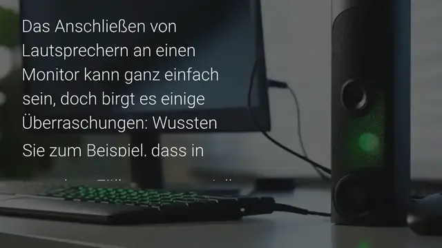 Video thumbnail for Lautsprecher an Monitor anschließen: Effektive Methoden & Praxistipps
