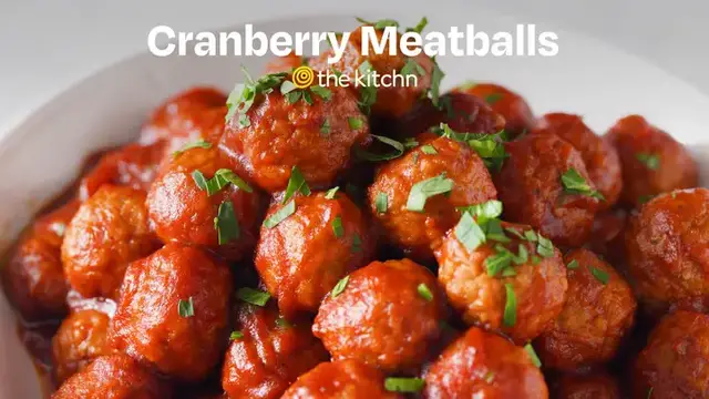 'Video thumbnail for Cranberry Meatballs Recipe'