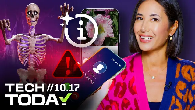 'Video thumbnail for Robocall Fight, iPhone Plant ID, Freaky Skeleton | Tech Today'