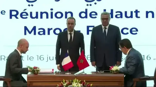 Video thumbnail for Paris and Rabat sign 14 agreements during French PM's visit to Morocco