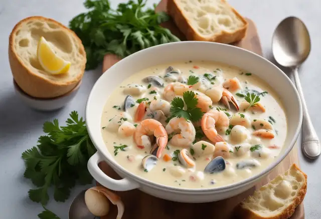 Video thumbnail for Seafood Chowder Recipe