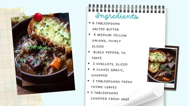 Video thumbnail for French Onion Short Rib Soup with Cheesy Gruyère Toast – Rich, Hearty & Indulgent