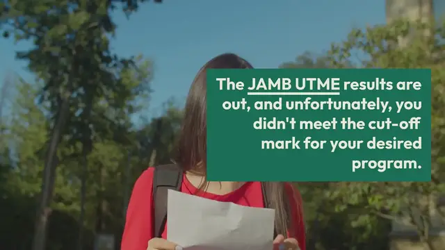 'Video thumbnail for Didn't Meet JAMB 2024 Cut-Off Mark? Here's What You Can Do'