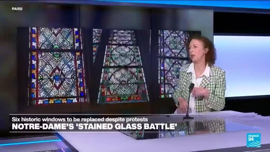Video thumbnail for Paris's Notre Dame cathedral in the midst of a battle over its stained glass