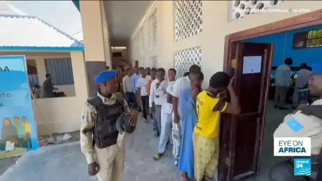 'Video thumbnail for Somalia residents register for vote after 56 years of conflict'
